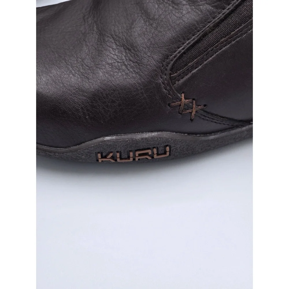 Kuru Mens 8.5 Dark Brown‎ Leather Slip On Loafers Comfort Walking Shoes